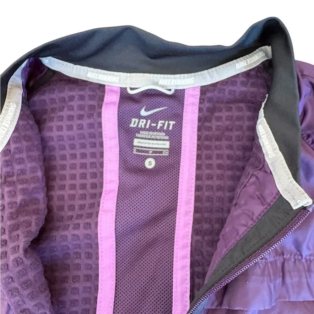 Nike Sphere Dri Fit Running Bomber Jacket Womens Size Small Purple